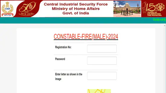 CISF Constable Fire Admit Card 2024