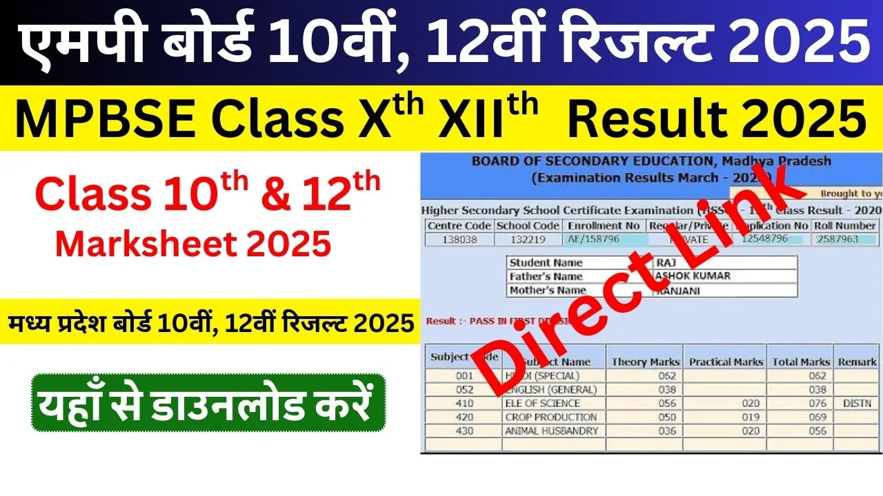 MP-Board-10th-12th-Result-2025-MPBSE-Class-Xth-XIIth-Marksheet