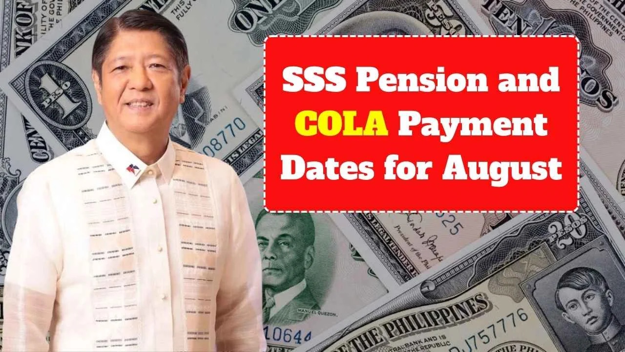 SSS Pension & COLA August 2025 Payout Dates